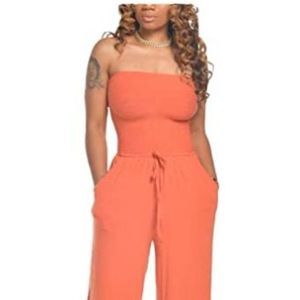 FEIYOUNG Women's Sexy Strapless Long Pant Jumpsuit